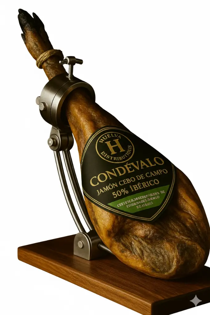 Jamon cebo campo50% en tabla sin fondo.webp